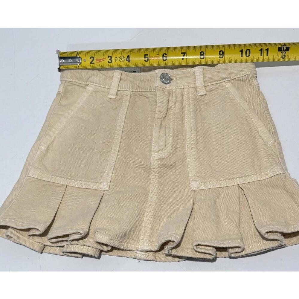 Kids Girls Zara Cotton Skirt Size 6 Beige - Picture 6 of 8